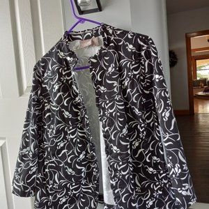 Chico's Black and white jacket size 2 (12) medium